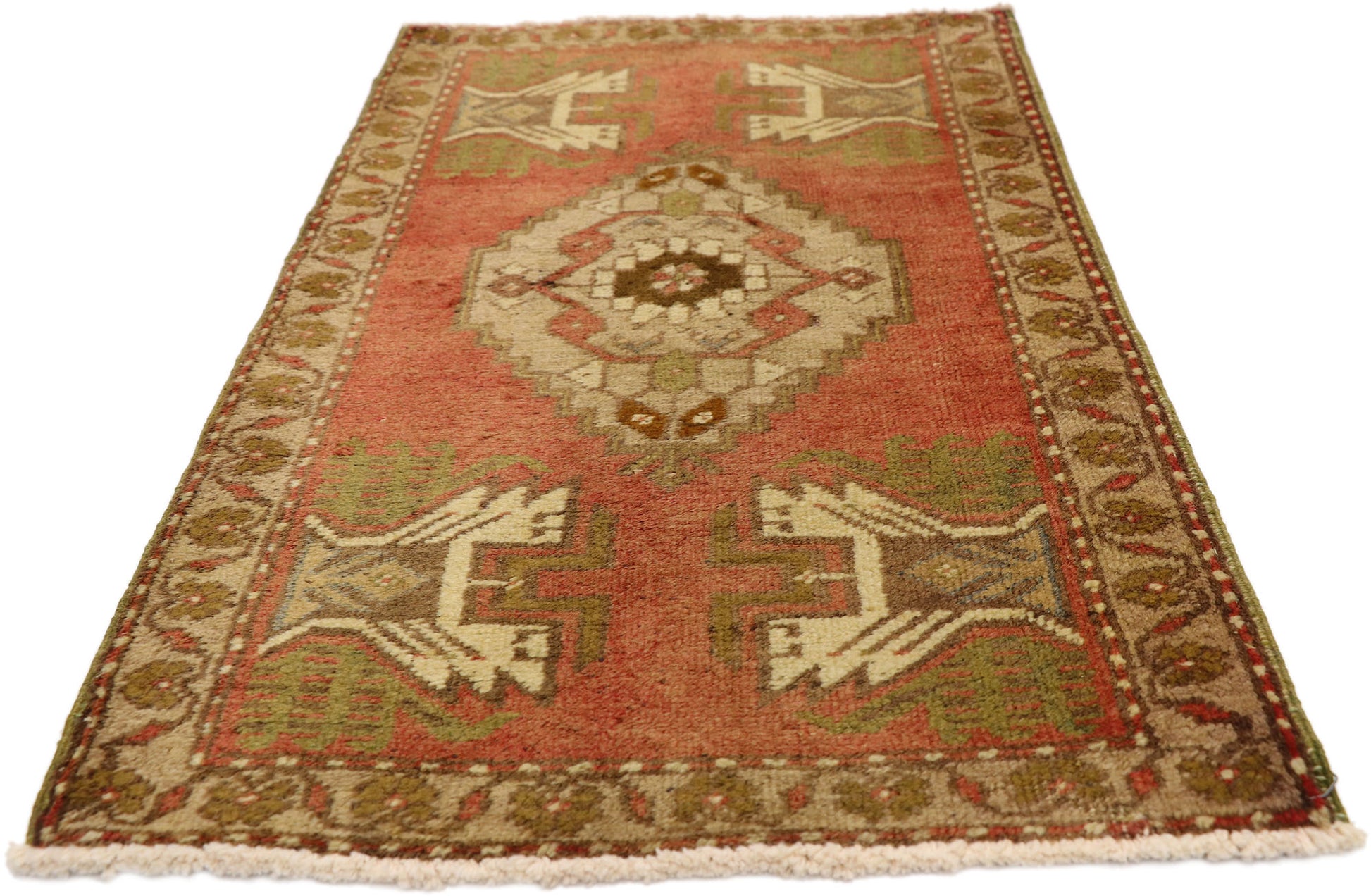 2 x 3 Vintage Turkish Yastik Rug 50958