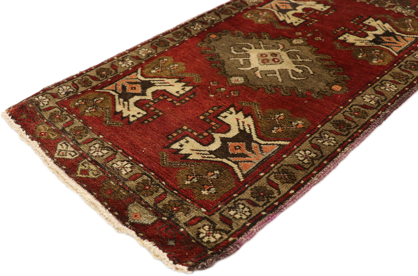 2 x 3 Vintage Turkish Yastik Rug 50963