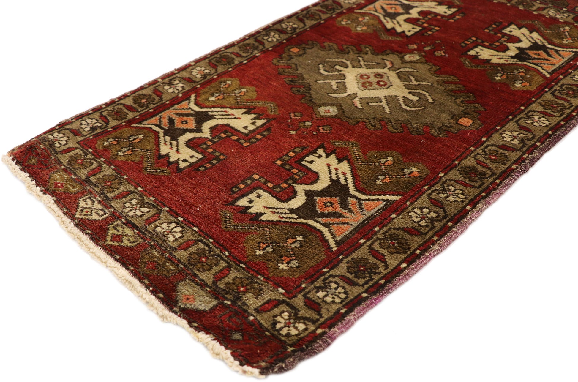 2 x 3 Vintage Turkish Yastik Rug 50963