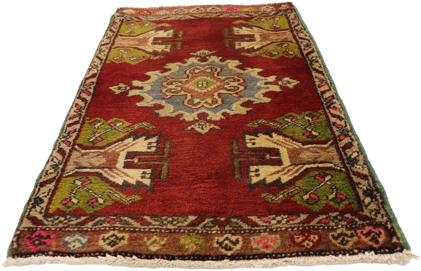 2 x 3 Vintage Turkish Yastik Rug 50980