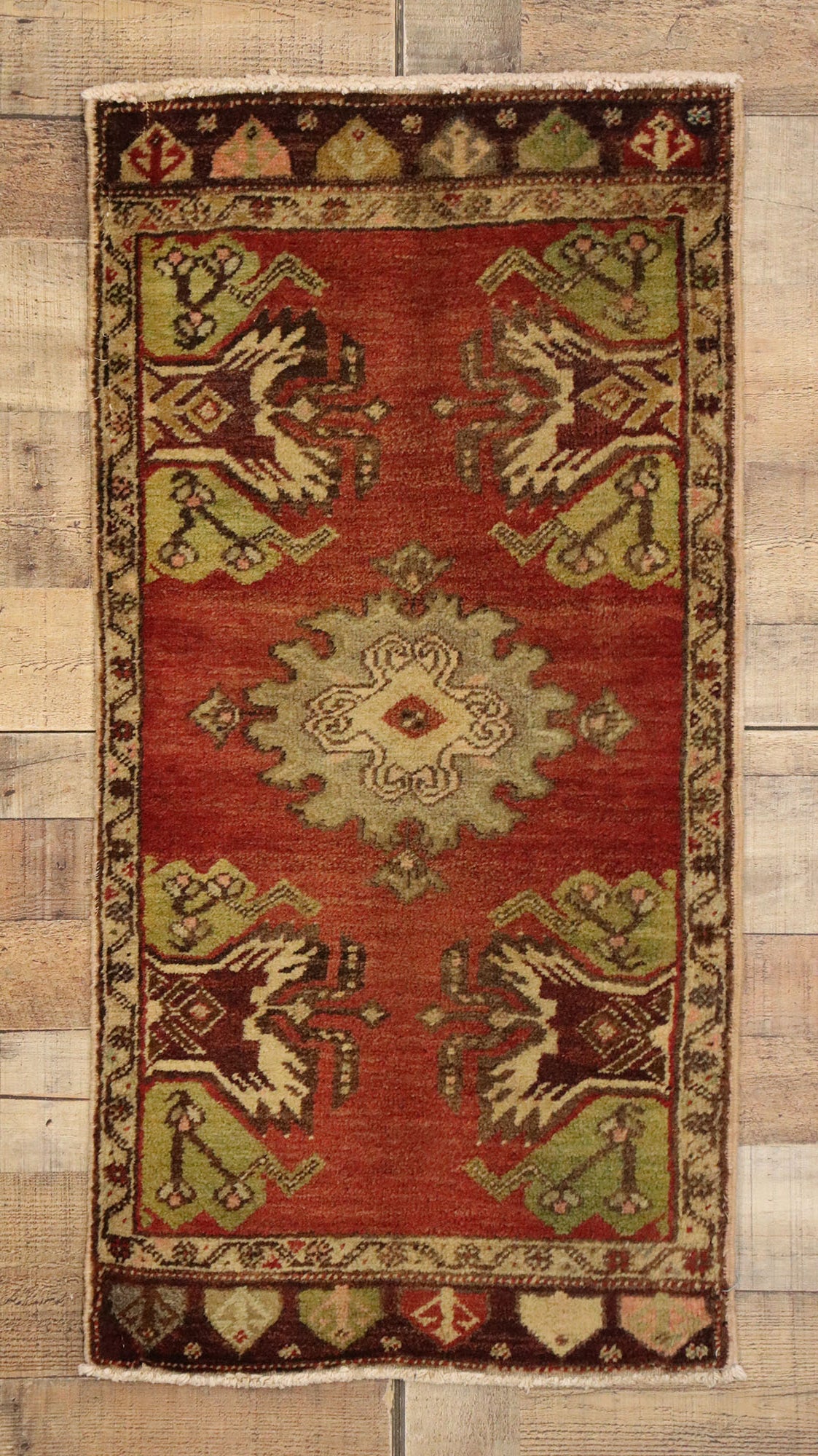 2 x 3 Vintage Turkish Yastik Rug 50984