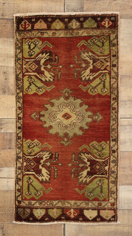 2 x 3 Vintage Turkish Yastik Rug 50984