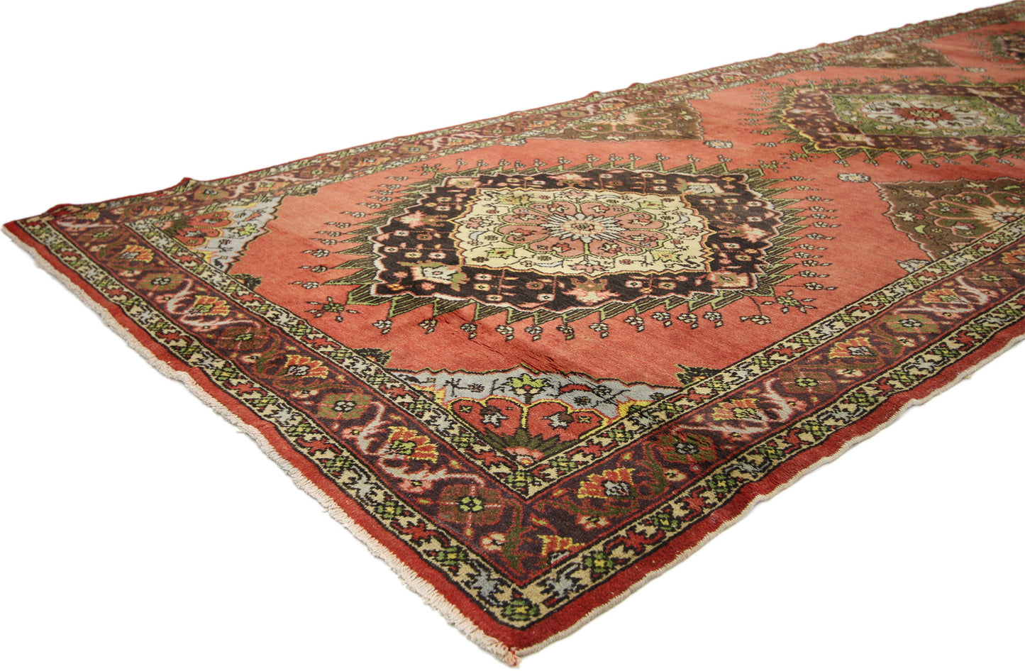 5 x 13 Vintage Turkish Oushak Rug 50985