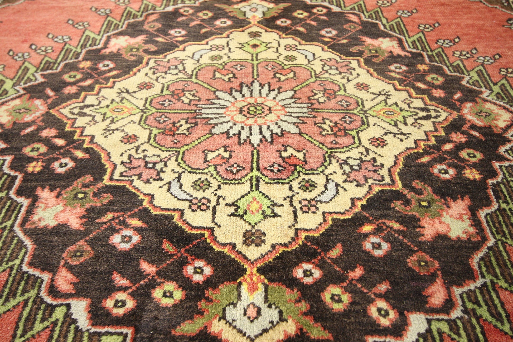 5 x 14 Vintage Turkish Oushak Rug 50986