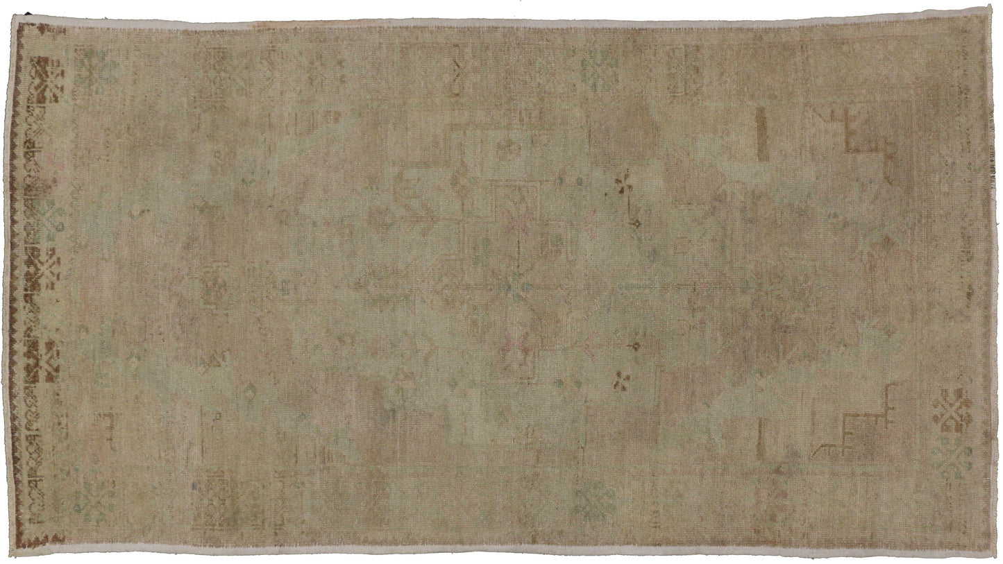 4 x 9 Vintage Oushak Rug 50989