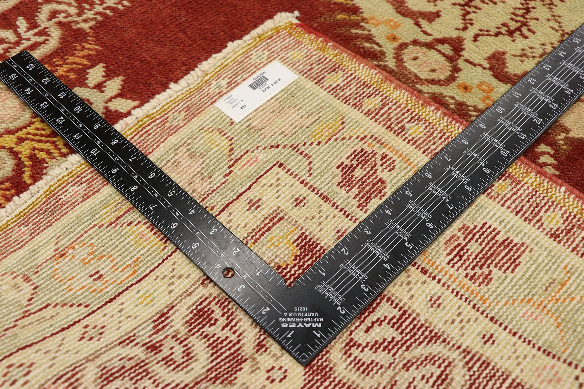 3 x 6 Vintage Turkish Oushak Rug 50996