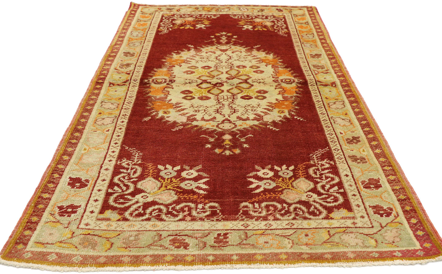 3 x 6 Vintage Turkish Oushak Rug 50996