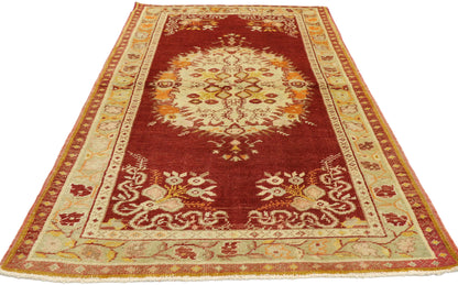 3 x 6 Vintage Turkish Oushak Rug 50996