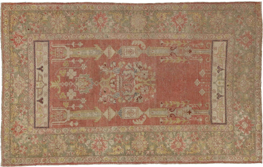 4 x 6 Vintage Oushak Rug 51006