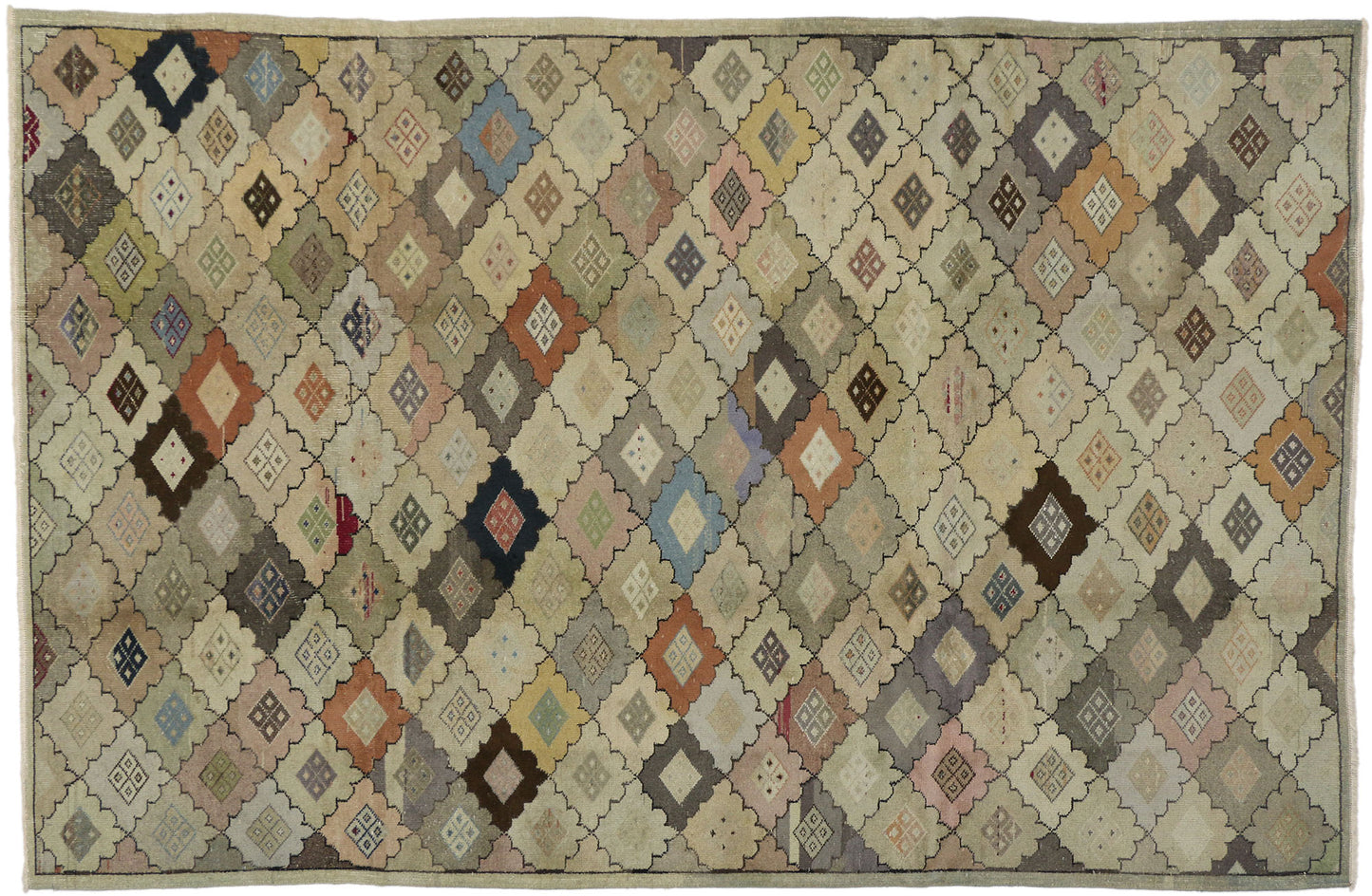 6 x 10 Vintage Distressed Sivas Rug 51008