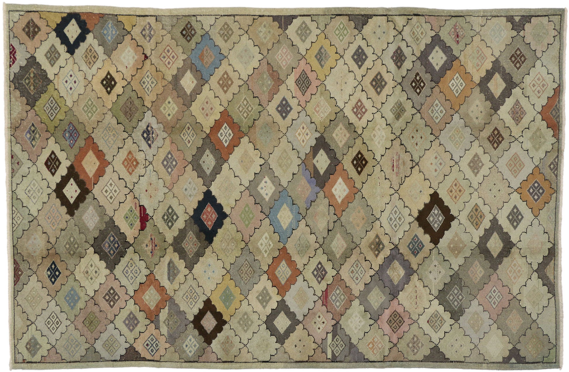 6 x 10 Vintage Distressed Sivas Rug 51008