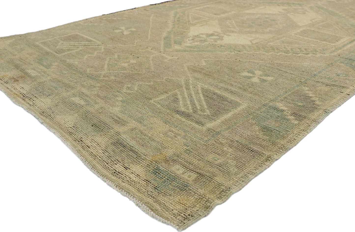 4 x 13 Vintage Turkish Oushak Rug 51023