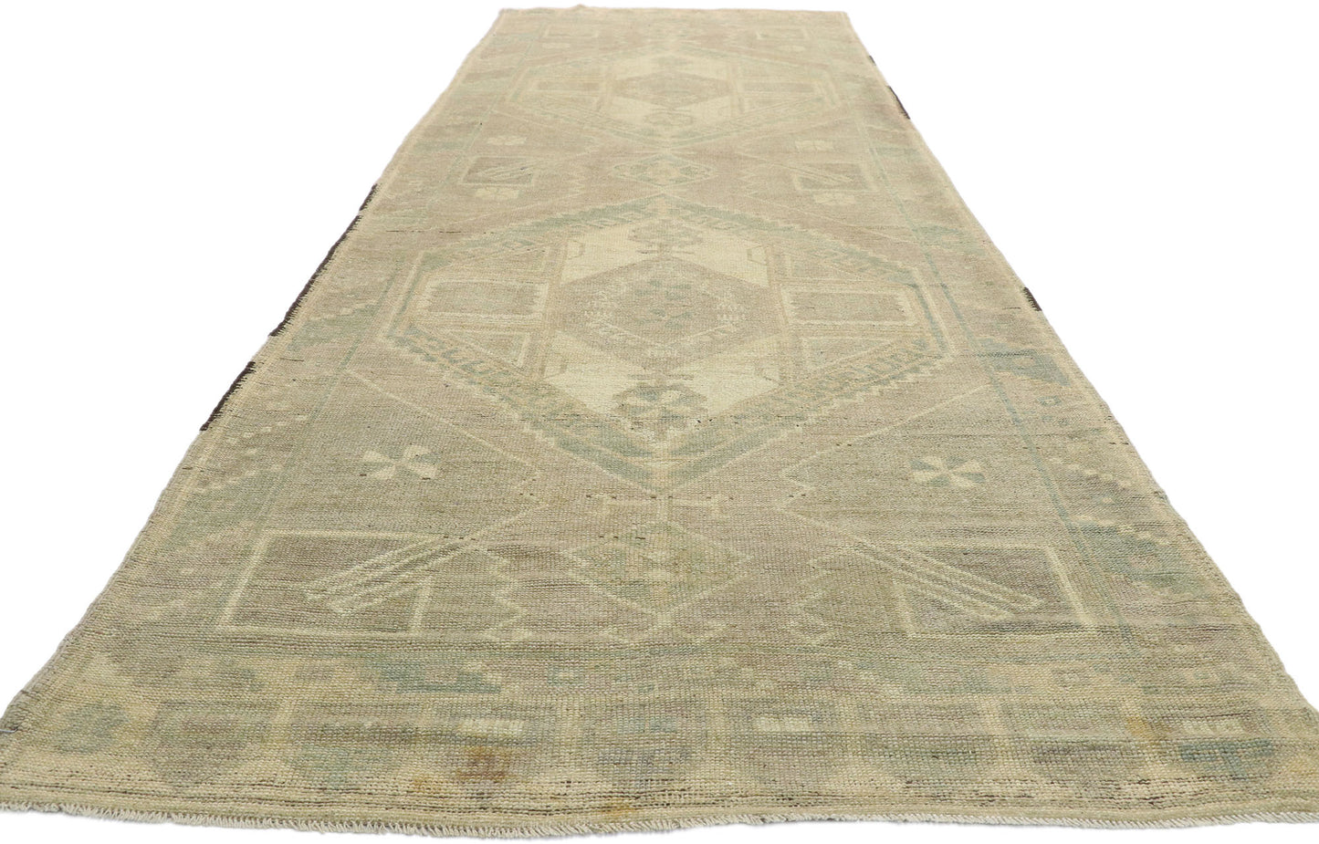 4 x 13 Vintage Turkish Oushak Rug 51023