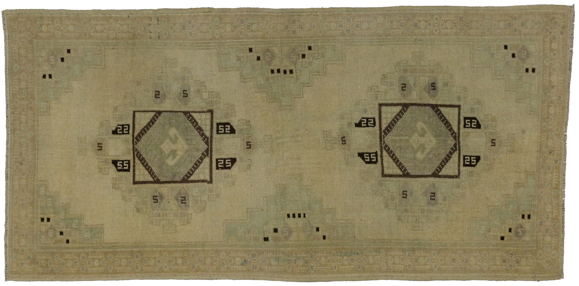 3 x 6 Vintage Oushak Rug 51031
