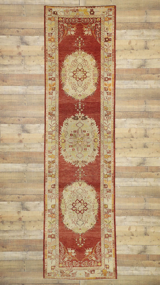 3 x 13 Vintage Turkish Oushak Rug 51043