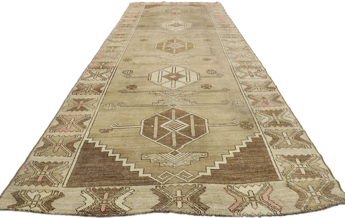 4 x 13 Vintage Oushak Runner 51047