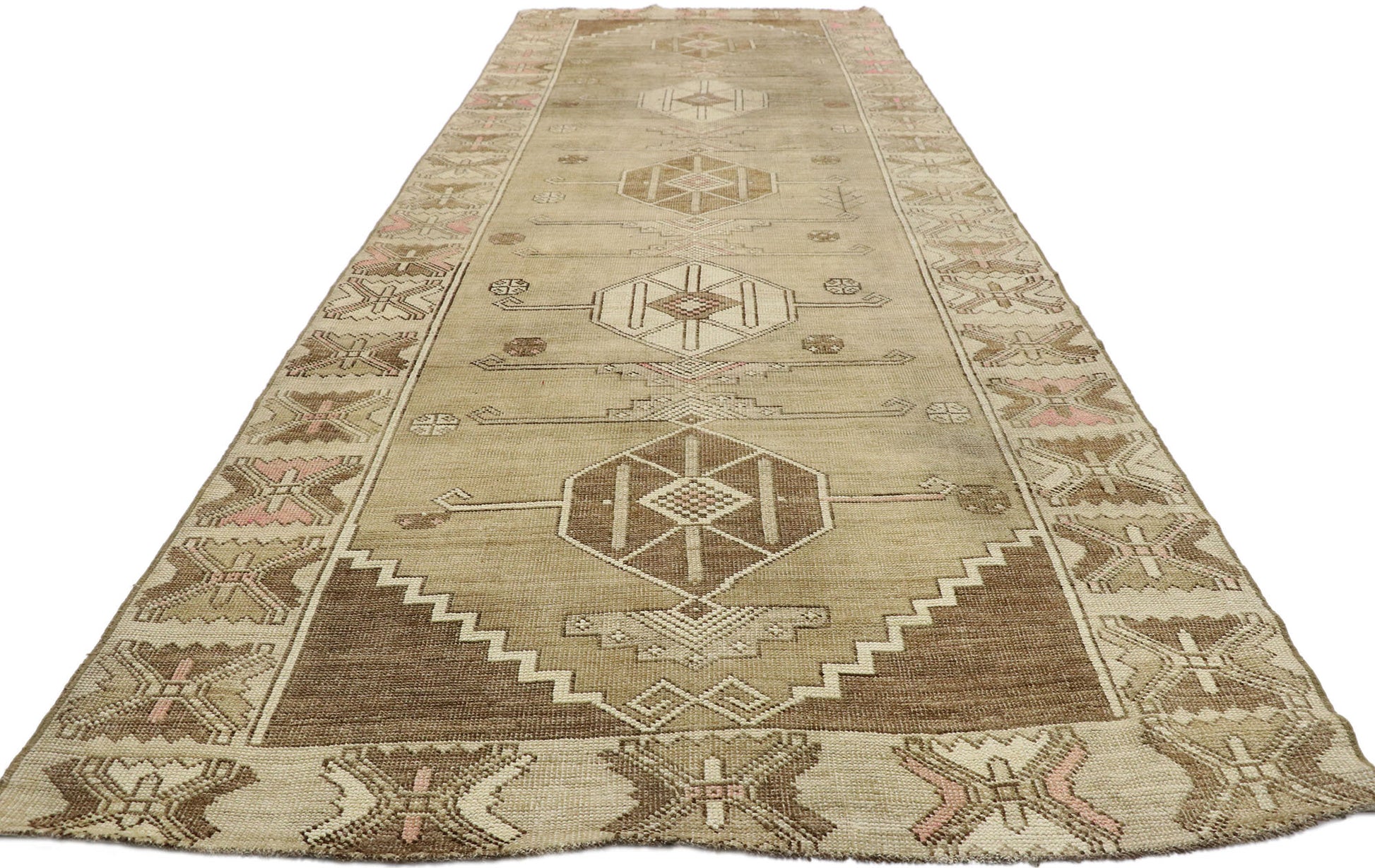 4 x 13 Vintage Oushak Runner 51047
