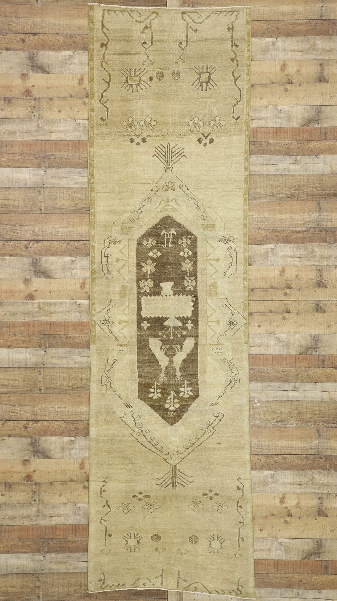 3 x 12 Vintage Oushak Runner 51049