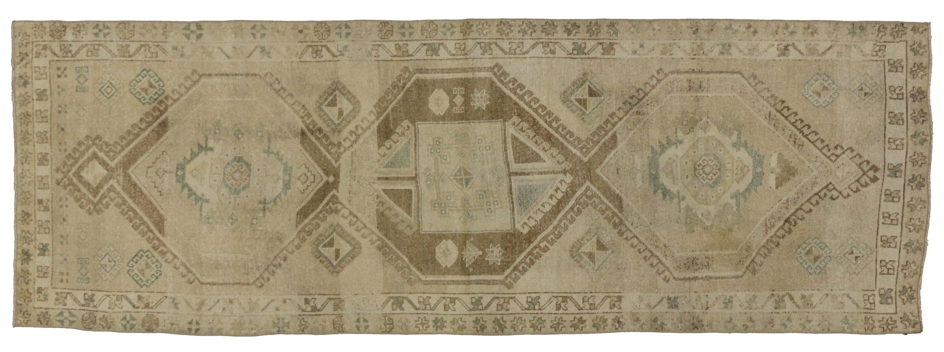 4 x 11 Vintage Turkish Oushak Rug 51050