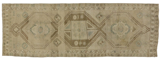 4 x 11 Vintage Turkish Oushak Rug 51050