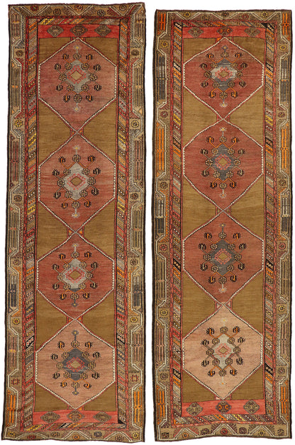 4 x 13 Vintage Turkish Oushak Rug 51051