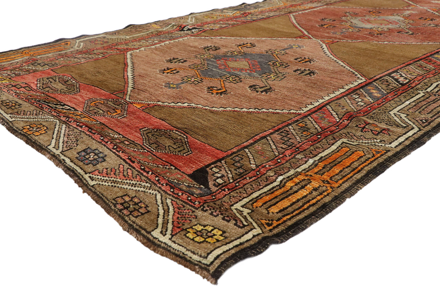4 x 13 Vintage Turkish Oushak Rug 51051