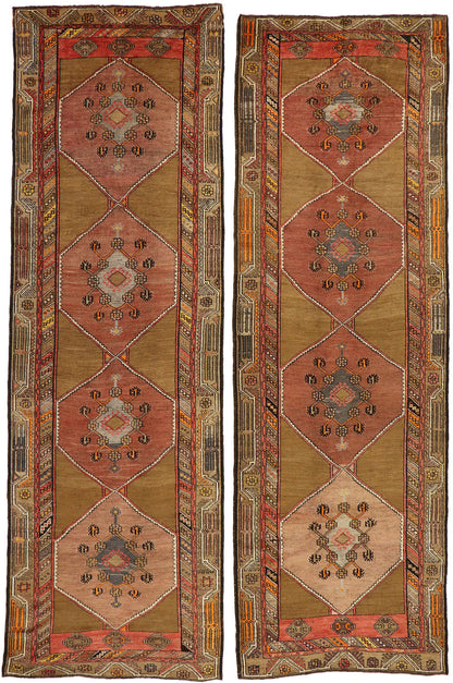 4 x 12 Vintage Turkish Oushak Rug 51052