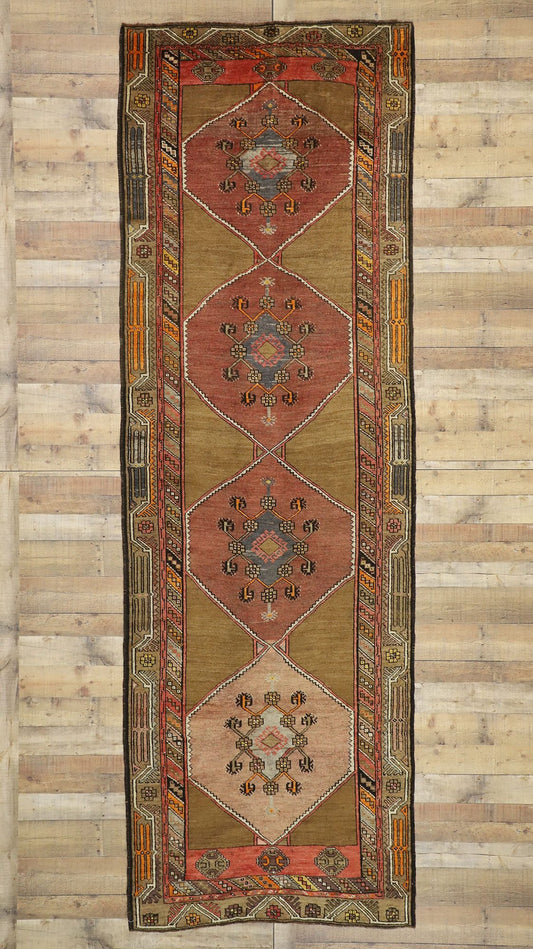 4 x 12 Vintage Turkish Oushak Rug 51052