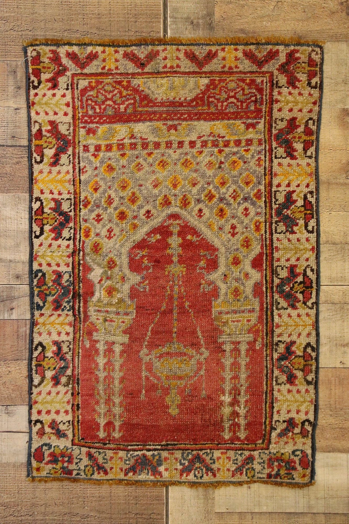 2 x 3 Vintage Turkish Prayer Rug 51059