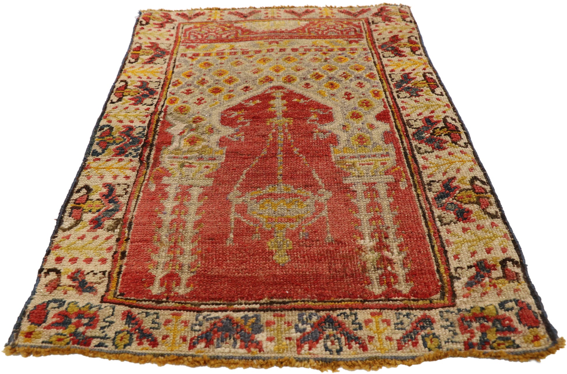 2 x 3 Vintage Turkish Prayer Rug 51059