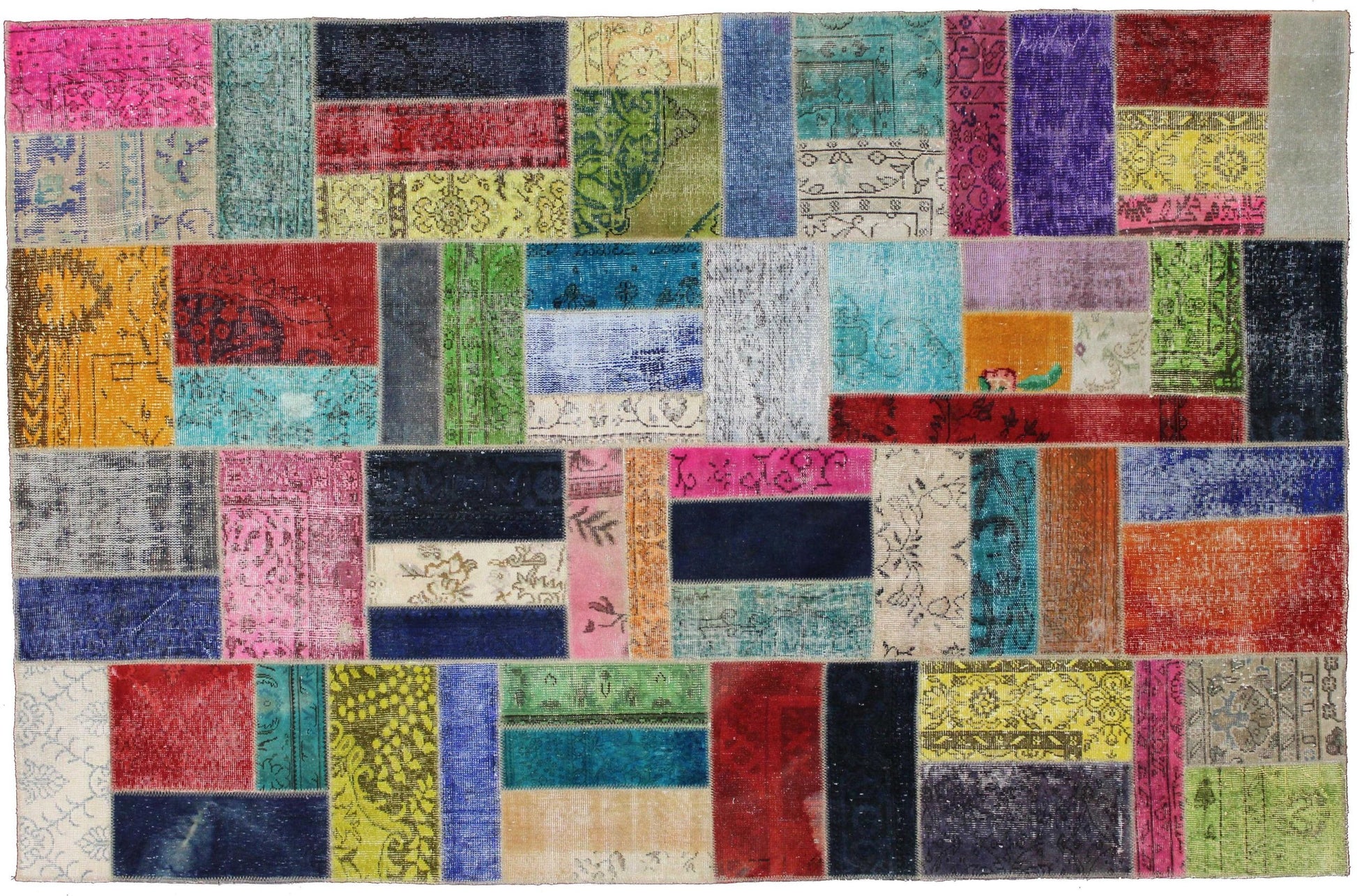 6 x 10 Vintage Patchwork Rug 51067