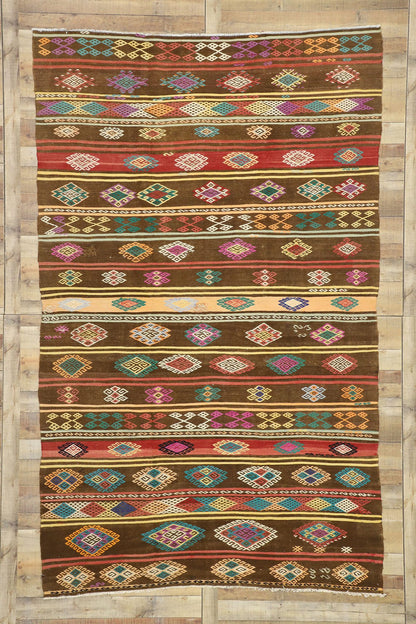 7 x 11 Vintage Turkish Kilim Rug 51069