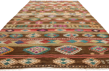 7 x 11 Vintage Turkish Kilim Rug 51069