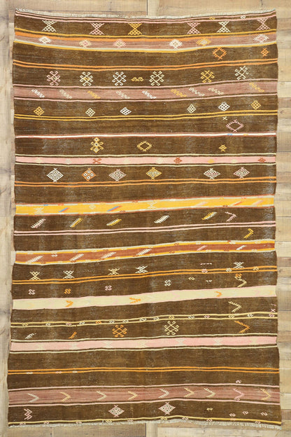 7 x 11 Vintage Turkish Kilim Rug 51073