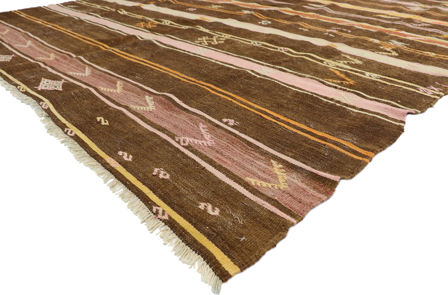 7 x 11 Vintage Turkish Kilim Rug 51073