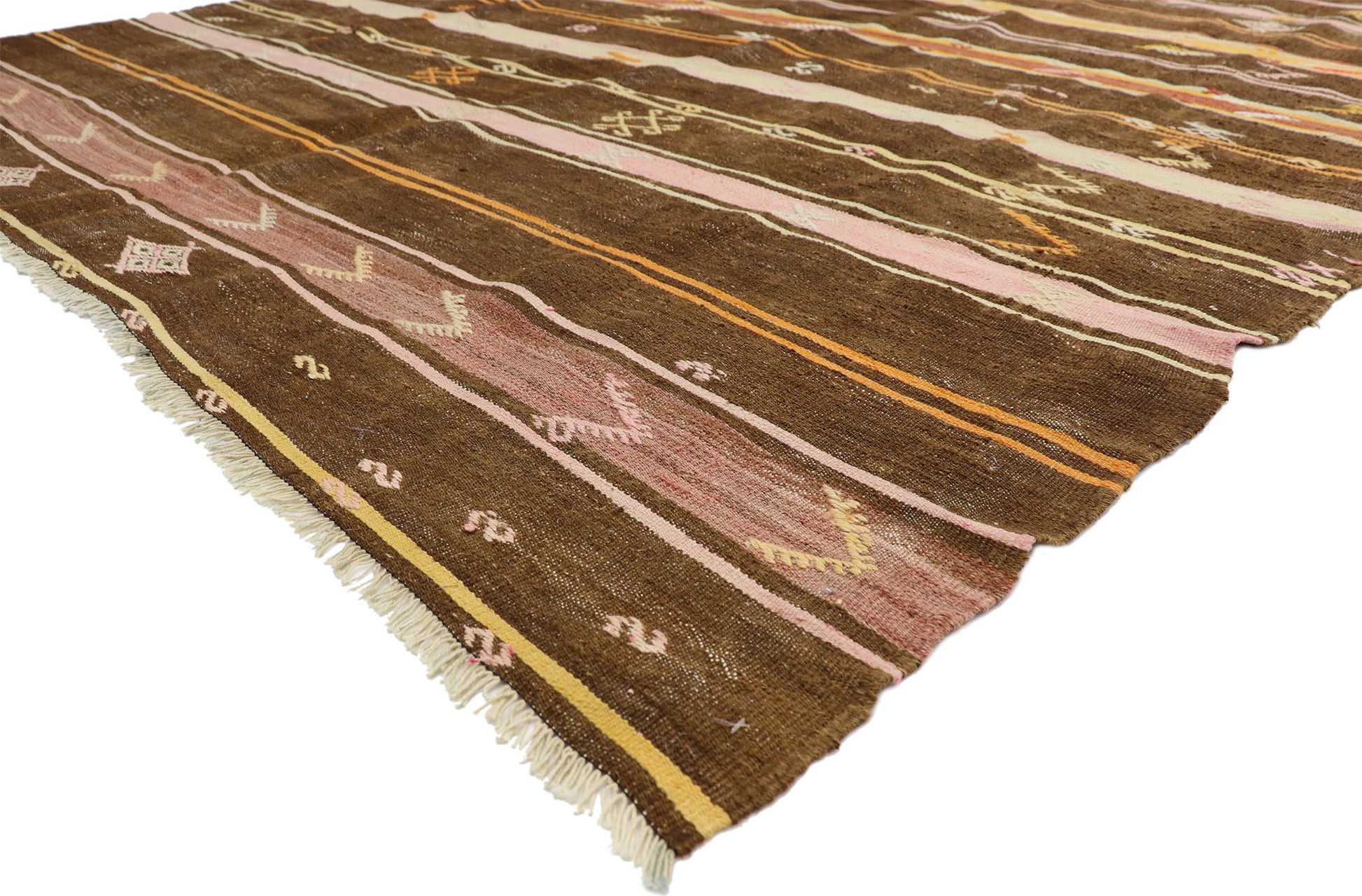 7 x 11 Vintage Turkish Kilim Rug 51073