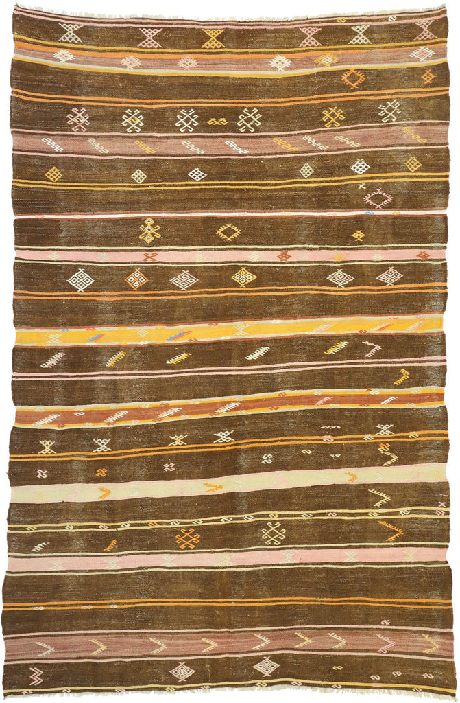 7 x 11 Vintage Turkish Kilim Rug 51073