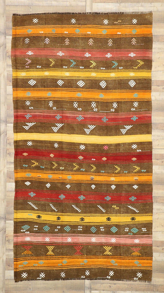 7 x 12 Vintage Turkish Kilim Rug 51074
