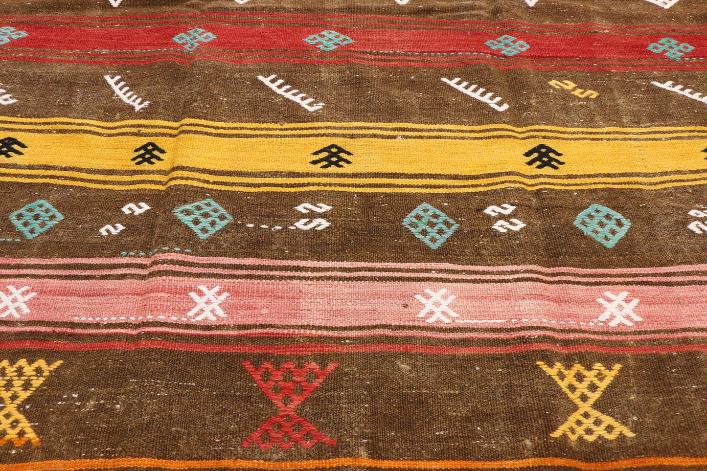 7 x 12 Vintage Turkish Kilim Rug 51074