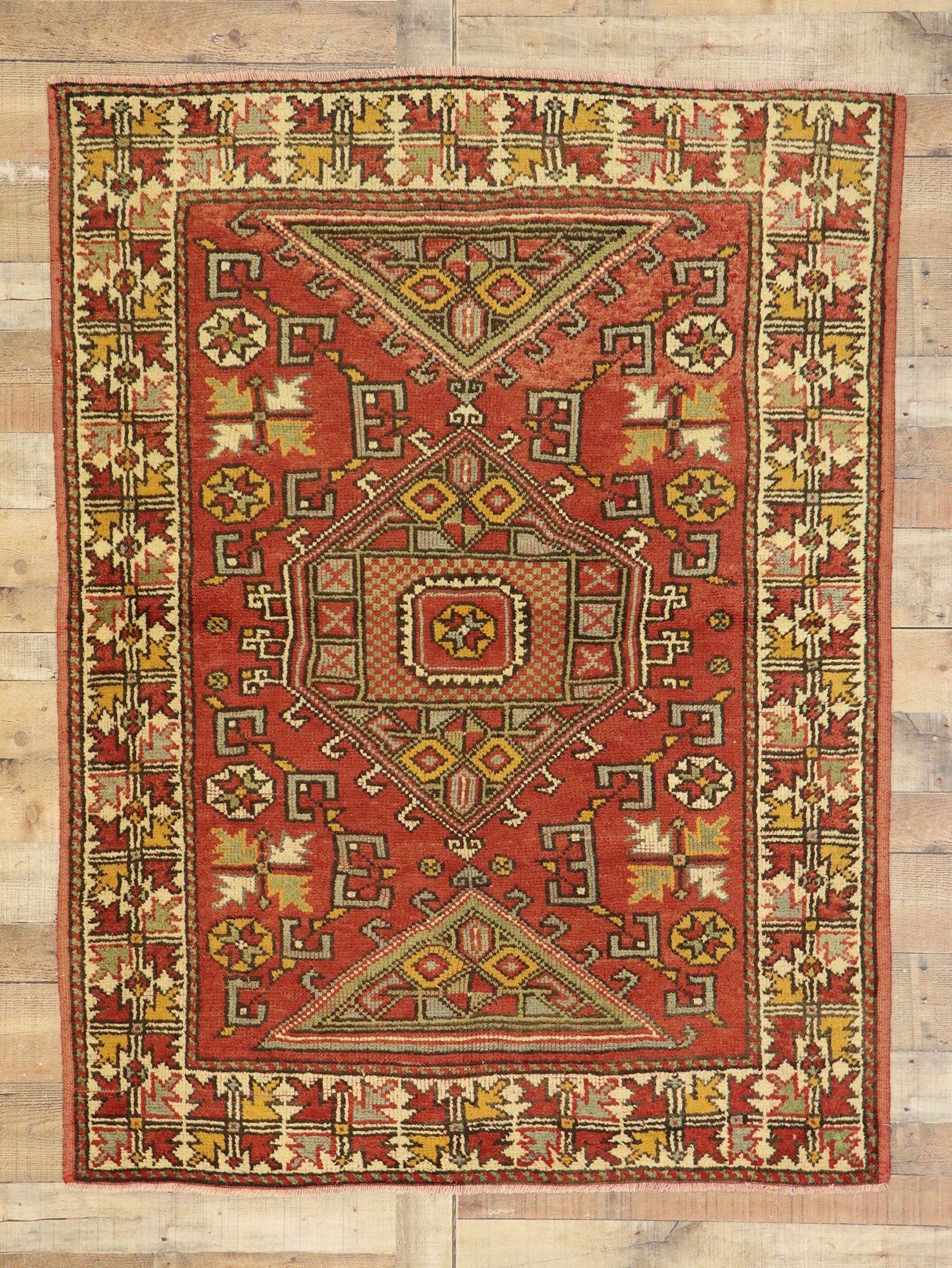 5 x 6 Vintage Turkish Oushak Rug 51080