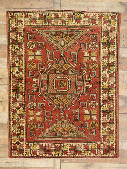 5 x 6 Vintage Turkish Oushak Rug 51080