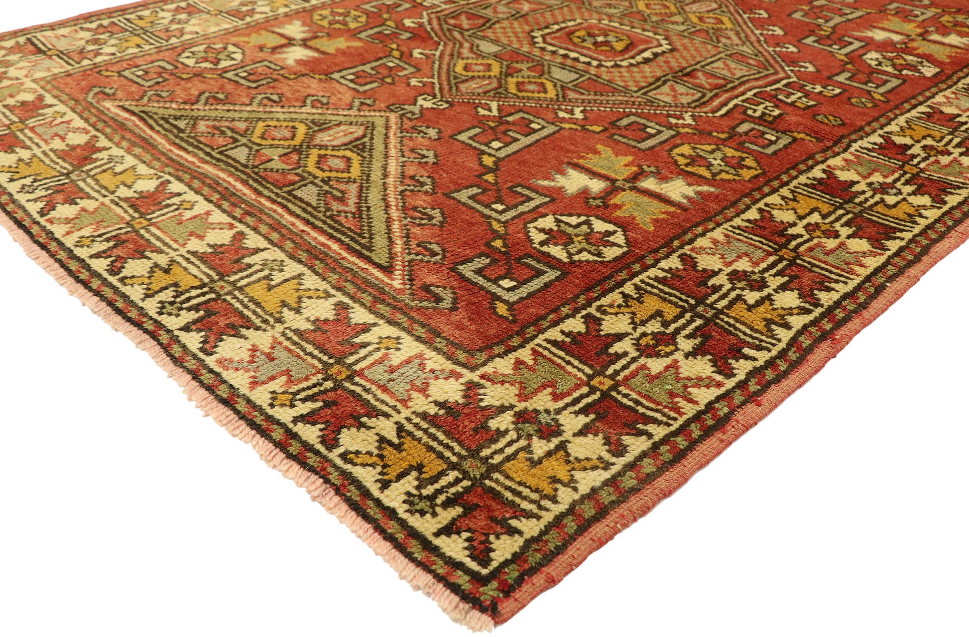 5 x 6 Vintage Turkish Oushak Rug 51080