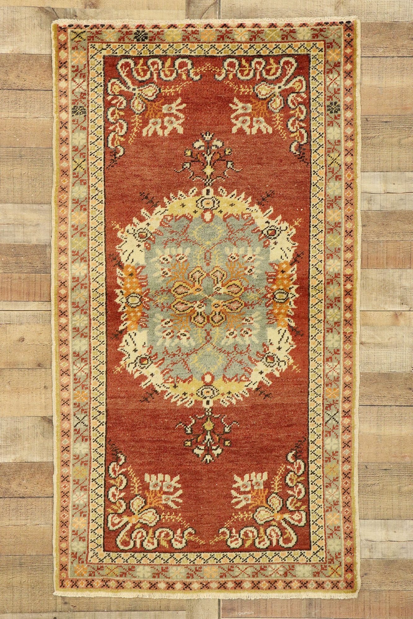 3 x 5 Vintage Turkish Oushak Rug 51083
