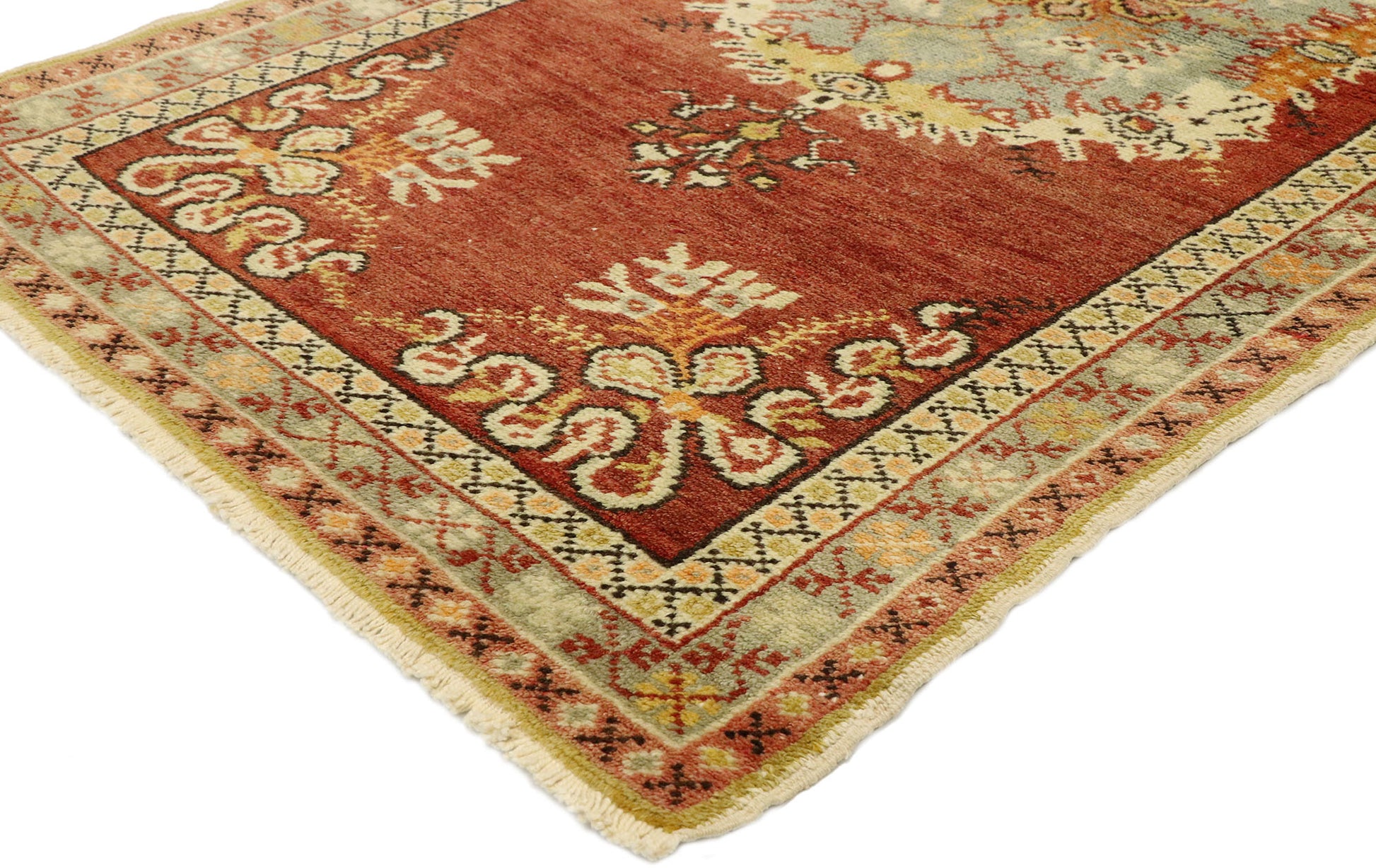 3 x 5 Vintage Turkish Oushak Rug 51083