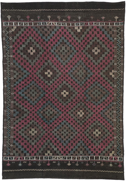 6 x 9 Vintage Turkish Kilim Rug 51095