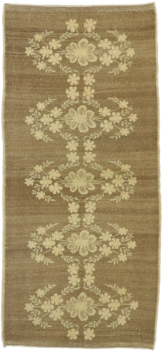 3 x 7 Vintage Turkish Oushak Rug 51127