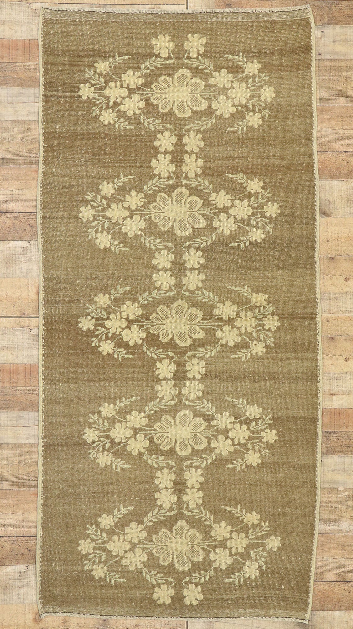 3 x 7 Vintage Turkish Oushak Rug 51127
