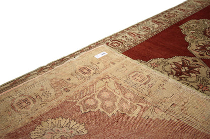 4 x 11 Vintage Red Turkish Oushak Rug 51128