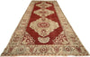 4 x 11 Vintage Red Turkish Oushak Rug 51128