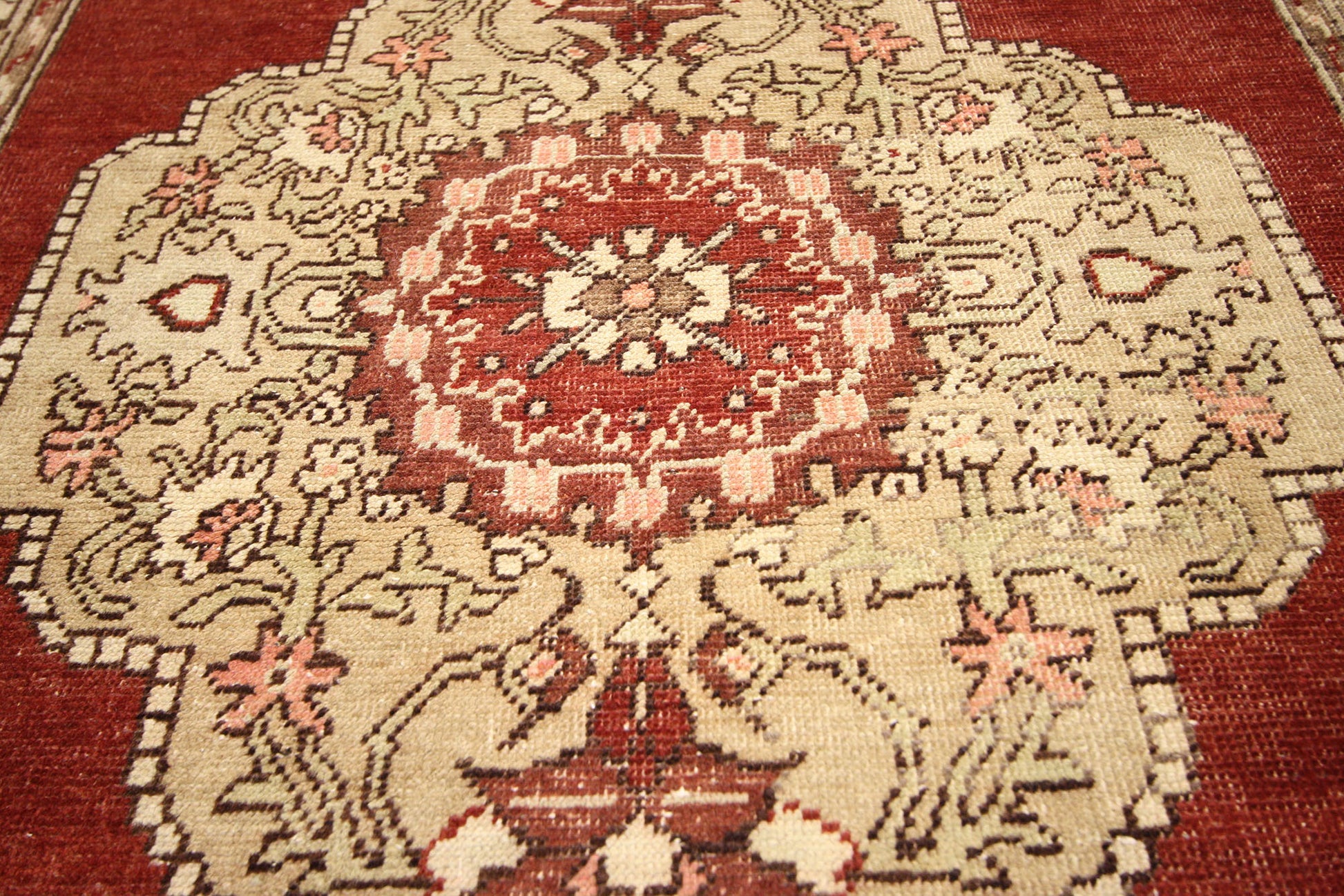 4 x 11 Vintage Red Turkish Oushak Rug 51128